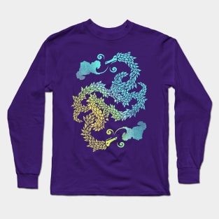 Dragons Blow - Chinese Dragon Yin Yang Long Sleeve T-Shirt